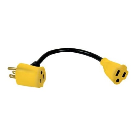 Kab Enterprise SJT Extension Cord Adapter, 14 AWG, 16 AWG, Indoor, 16/3, 14/3, 2 Outlets, 5-15R, 5-15P KAB-3P